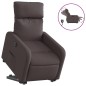 vidaXL Sillón eléctrico reclinable elevable de tela marrón oscuro vidaXL Sillón eléctrico reclinable elevable de tela marrón oscuro