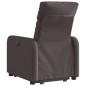 vidaXL Sillón eléctrico reclinable elevable de tela marrón oscuro vidaXL Sillón eléctrico reclinable elevable de tela marrón oscuro