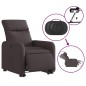 vidaXL Sillón eléctrico reclinable elevable de tela marrón oscuro vidaXL Sillón eléctrico reclinable elevable de tela marrón oscuro