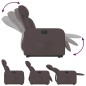 vidaXL Sillón eléctrico reclinable elevable de tela marrón oscuro vidaXL Sillón eléctrico reclinable elevable de tela marrón oscuro