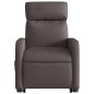 vidaXL Sillón eléctrico reclinable elevable de tela marrón oscuro vidaXL Sillón eléctrico reclinable elevable de tela marrón oscuro