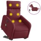 vidaXL Sillón de masaje elevable eléctrico tela rojo tinto vidaXL Sillón de masaje elevable eléctrico tela rojo tinto
