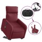 vidaXL Sillón de masaje elevable eléctrico tela rojo tinto vidaXL Sillón de masaje elevable eléctrico tela rojo tinto