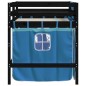 vidaXL Cama alta para niños con cortinas madera pino azul 90x190 cm vidaXL Cama alta para niños con cortinas madera pino azul 90x190 cm