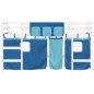 vidaXL Cama alta para niños con cortinas madera pino azul 90x190 cm vidaXL Cama alta para niños con cortinas madera pino azul 90x190 cm