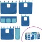 vidaXL Cama alta para niños con cortinas madera pino azul 90x190 cm vidaXL Cama alta para niños con cortinas madera pino azul 90x190 cm