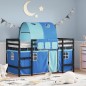 vidaXL Cama alta para niños con túnel madera pino azul 80x200 cm vidaXL Cama alta para niños con túnel madera pino azul 80x200 cm