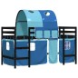 vidaXL Cama alta para niños con túnel madera pino azul 80x200 cm vidaXL Cama alta para niños con túnel madera pino azul 80x200 cm
