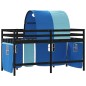 vidaXL Cama alta para niños con túnel madera pino azul 80x200 cm vidaXL Cama alta para niños con túnel madera pino azul 80x200 cm