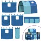 vidaXL Cama alta para niños con túnel madera pino azul 80x200 cm vidaXL Cama alta para niños con túnel madera pino azul 80x200 cm