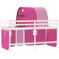 vidaXL Cama alta para niños con túnel madera pino rosa 90x200 cm vidaXL Cama alta para niños con túnel madera pino rosa 90x200 cm