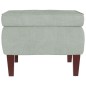 vidaXL Taburete con patas de madera terciopelo gris claro vidaXL Taburete con patas de madera terciopelo gris claro