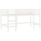 vidaXL Cama alta niños con túnel madera pino blanco negro 90x200 cm vidaXL Cama alta niños con túnel madera pino blanco negro 90x200 cm