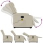 vidaXL Sillón reclinable de masaje de pie cuero artificial color crema vidaXL Sillón reclinable de masaje de pie cuero artificial color crema