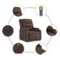 vidaXL Sillón de masaje reclinable eléctrico cuero sintético marrón vidaXL Sillón de masaje reclinable eléctrico cuero sintético marrón