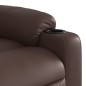 vidaXL Sillón de masaje reclinable eléctrico cuero sintético marrón vidaXL Sillón de masaje reclinable eléctrico cuero sintético marrón