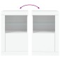 vidaXL Armarios auxiliares luces LED 2 uds madera de ingeniería blanco vidaXL Armarios auxiliares luces LED 2 uds madera de ingeniería blanco