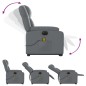 vidaXL Sillón de masaje elevable eléctrico cuero sintético gris vidaXL Sillón de masaje elevable eléctrico cuero sintético gris