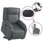 vidaXL Sillón de masaje elevable eléctrico cuero sintético gris vidaXL Sillón de masaje elevable eléctrico cuero sintético gris