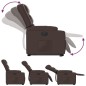 vidaXL Sillón reclinable elevable eléctrico de cuero sintético marrón vidaXL Sillón reclinable elevable eléctrico de cuero sintético marrón