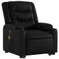 vidaXL Sillón de masaje elevable eléctrico cuero sintético negro