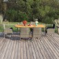 vidaXL Juego de comedor jardín 7 pzas ratán sintético gris antracita vidaXL Juego de comedor jardín 7 pzas ratán sintético gris antracita