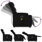 vidaXL Sillón de masaje elevable eléctrico cuero sintético negro