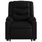 vidaXL Sillón de masaje elevable eléctrico cuero sintético negro