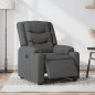 vidaXL Sillón reclinable eléctrico de tela gris oscuro