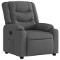 vidaXL Sillón reclinable eléctrico de tela gris oscuro