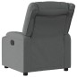 vidaXL Sillón reclinable eléctrico de tela gris oscuro