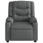 vidaXL Sillón reclinable eléctrico de tela gris oscuro