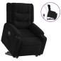 vidaXL Sillón reclinable elevable tela negro vidaXL Sillón reclinable elevable tela negro