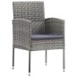 vidaXL Juego de comedor jardín 7 pzas ratán sintético gris antracita vidaXL Juego de comedor jardín 7 pzas ratán sintético gris antracita