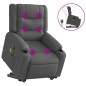 vidaXL Silla de masaje reclinable de pie de tela gris oscuro vidaXL Silla de masaje reclinable de pie de tela gris oscuro