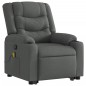 vidaXL Silla de masaje reclinable de pie de tela gris oscuro vidaXL Silla de masaje reclinable de pie de tela gris oscuro