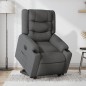 vidaXL Sillón eléctrico reclinable elevable de tela gris oscuro