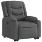 vidaXL Sillón eléctrico reclinable elevable de tela gris oscuro