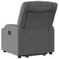 vidaXL Sillón eléctrico reclinable elevable de tela gris oscuro