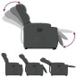 vidaXL Sillón eléctrico reclinable elevable de tela gris oscuro
