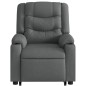 vidaXL Sillón eléctrico reclinable elevable de tela gris oscuro