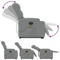 vidaXL Sillón de masaje eléctrico reclinable elevable tela gris claro vidaXL Sillón de masaje eléctrico reclinable elevable tela gris claro