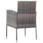 vidaXL Juego de comedor jardín 7 pzas ratán sintético gris antracita vidaXL Juego de comedor jardín 7 pzas ratán sintético gris antracita