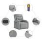 vidaXL Sillón de masaje eléctrico reclinable elevable tela gris claro vidaXL Sillón de masaje eléctrico reclinable elevable tela gris claro