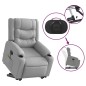 vidaXL Sillón de masaje eléctrico reclinable elevable tela gris claro vidaXL Sillón de masaje eléctrico reclinable elevable tela gris claro