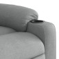 vidaXL Sillón de masaje eléctrico reclinable elevable tela gris claro vidaXL Sillón de masaje eléctrico reclinable elevable tela gris claro