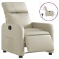 vidaXL Sillón reclinable eléctrico de cuero sintético crema vidaXL Sillón reclinable eléctrico de cuero sintético crema