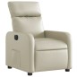 vidaXL Sillón reclinable eléctrico de cuero sintético crema vidaXL Sillón reclinable eléctrico de cuero sintético crema