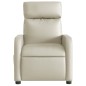 vidaXL Sillón reclinable eléctrico de cuero sintético crema vidaXL Sillón reclinable eléctrico de cuero sintético crema