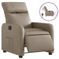 vidaXL Sillón reclinable eléctrico de cuero sintético color capuchino vidaXL Sillón reclinable eléctrico de cuero sintético color capuchino